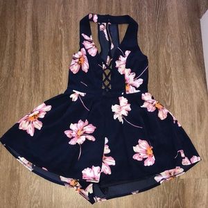 Floral Print Romper